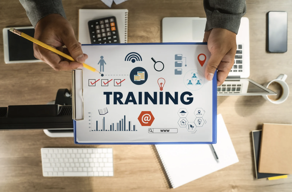 Image that says training